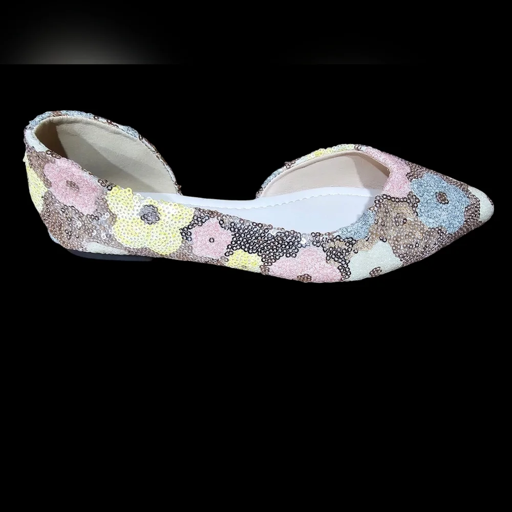 Women's Sequin Flats - Multicolor‎